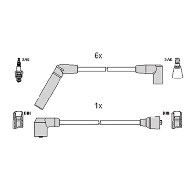 Hitachi Bougiekabelset 134338