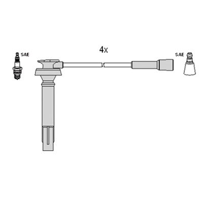 Hitachi Bougiekabelset 134370