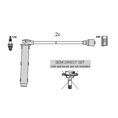 Hitachi Bougiekabelset 134373