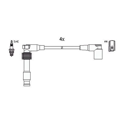 Hitachi Bougiekabelset 134759