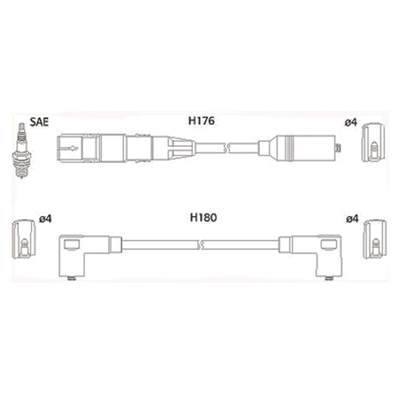 Hitachi Bougiekabelset 134766