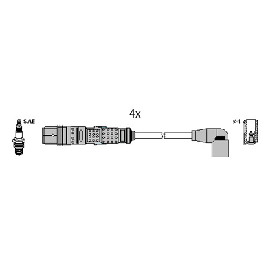 Hitachi Bougiekabelset 134959