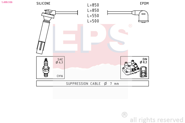 EPS Bougiekabelset 1.499.106