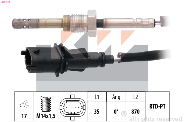 KW Sensor uitlaatgastemperatuur 422 127