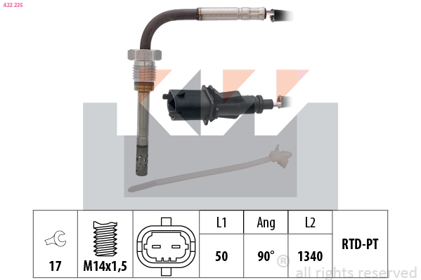 KW Sensor uitlaatgastemperatuur 422 235