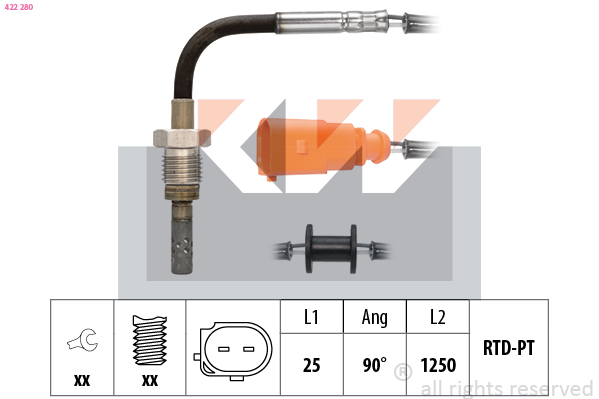 KW Sensor uitlaatgastemperatuur 422 280