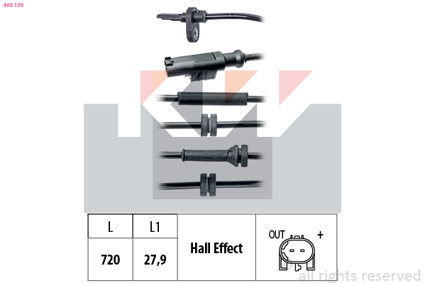 KW ABS sensor 460 139