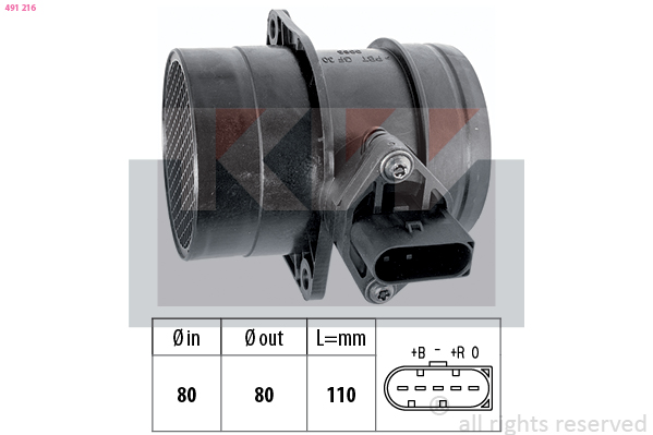 KW Luchtmassameter 491 216