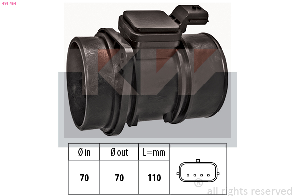 KW Luchtmassameter 491 454
