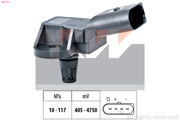 KW Inlaatdruk-/map sensor 493 157