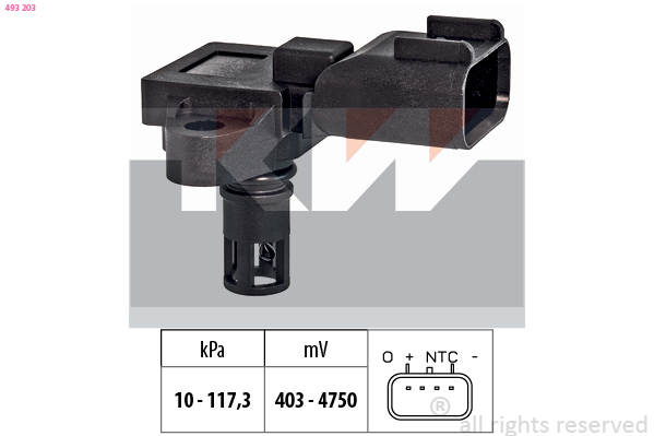 KW Inlaatdruk-/map sensor 493 203