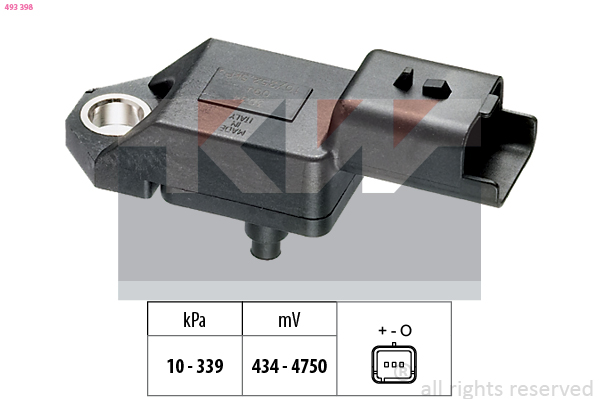 KW Inlaatdruk-/map sensor 493 398