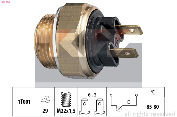 KW Temperatuurschakelaar 550 018