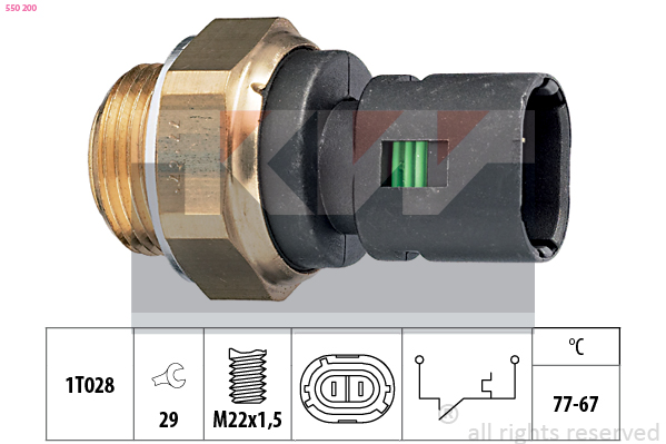 KW Temperatuurschakelaar 550 200