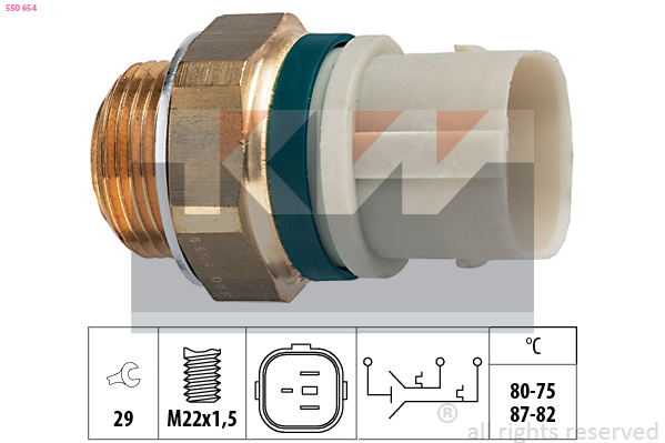 KW Temperatuurschakelaar 550 654