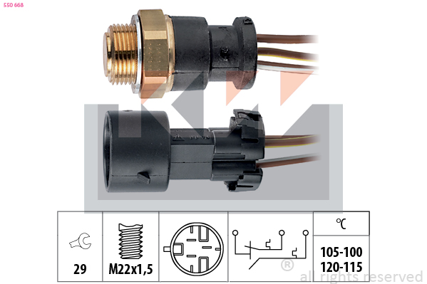 KW Temperatuurschakelaar 550 668