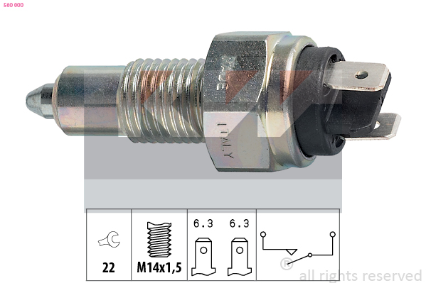KW Achteruitrijlichtschakelaar 560 000