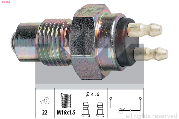 KW Achteruitrijlichtschakelaar 560 008