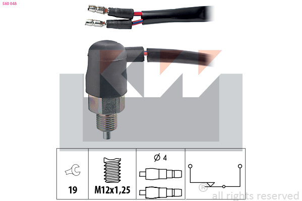 KW Achteruitrijlichtschakelaar 560 048