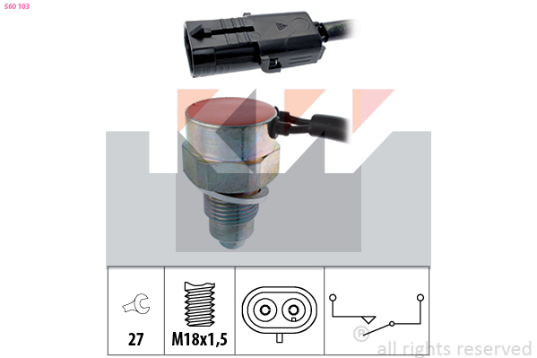 KW Achteruitrijlichtschakelaar 560 103