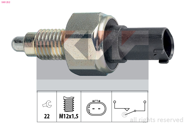KW Achteruitrijlichtschakelaar 560 252