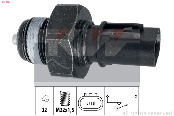 KW Achteruitrijlichtschakelaar 560 308