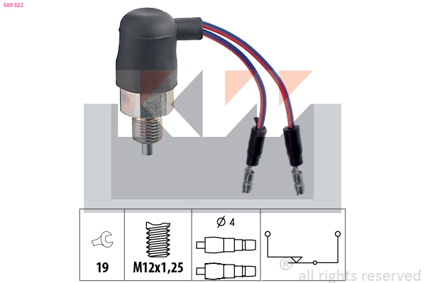 KW Achteruitrijlichtschakelaar 560 322
