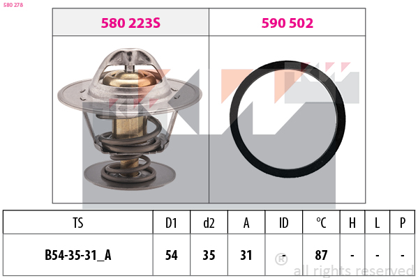 KW Thermostaat 580 278