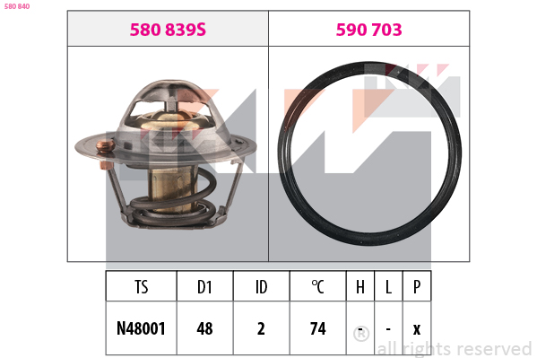 KW Thermostaat 580 840