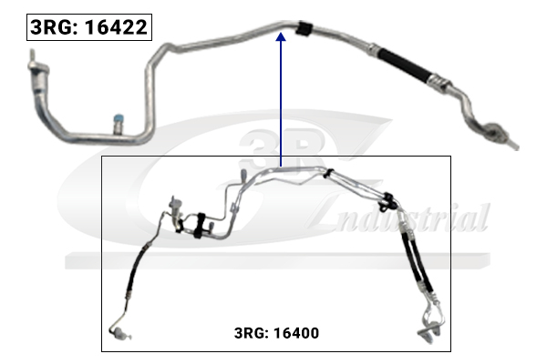 3RG Hoge druk- / lage drukleiding, airconditioning 16422