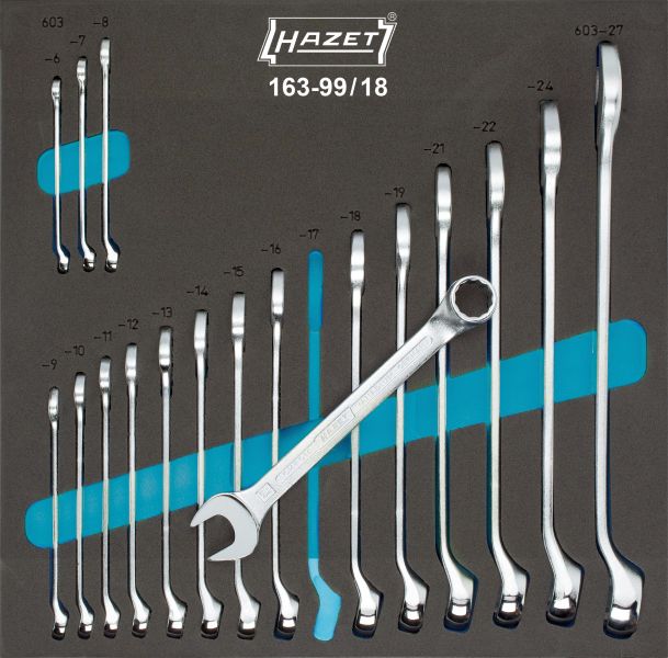 Hazet Set ring- / steeksleutel 163-99/18