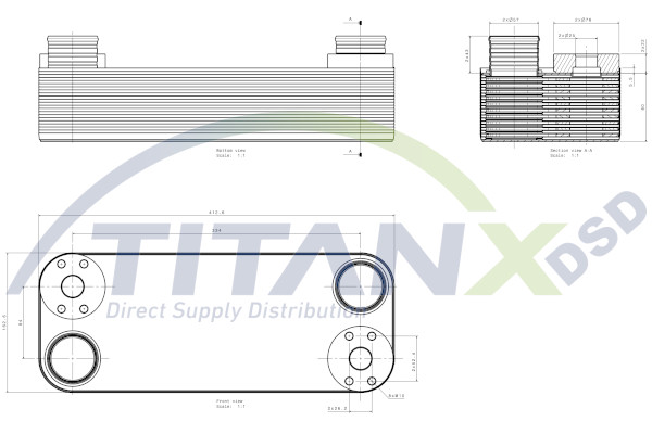 Titanx Oliekoeler motorolie OX509002