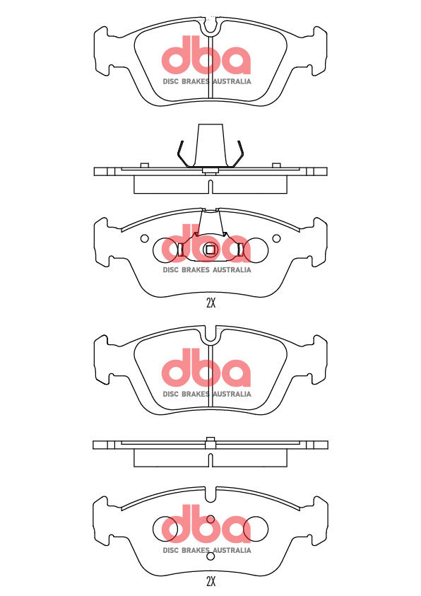Dba Australia Remblokkenset, schijfrem DB1414RP