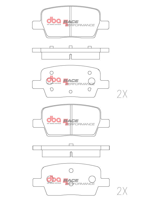 Dba Australia Remblokkenset, schijfrem DB9105RP