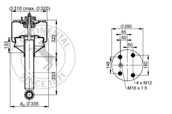 Contitech Air Spring Veerbalg 661 N P14