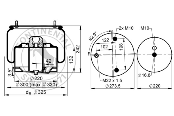 Contitech Air Spring Veerbalg 6753 N P02L