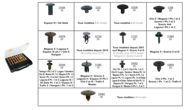 Restagraf Assortiment, bevestigingsmiddelen 26