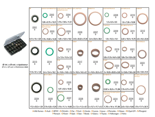 Restagraf Afdichtringen, airco 51
