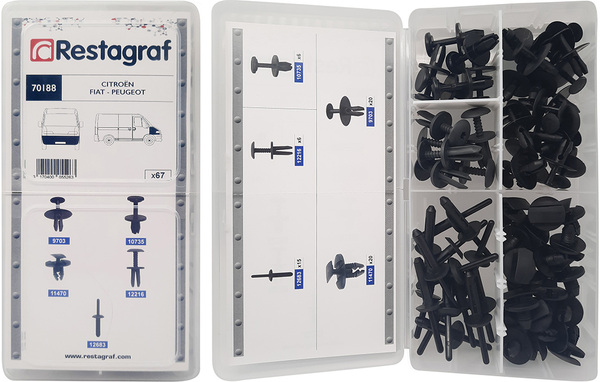 Restagraf Assortiment, bevestigingsmiddelen 70188
