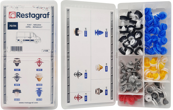 Restagraf Assortiment, bevestigingsmiddelen 70194