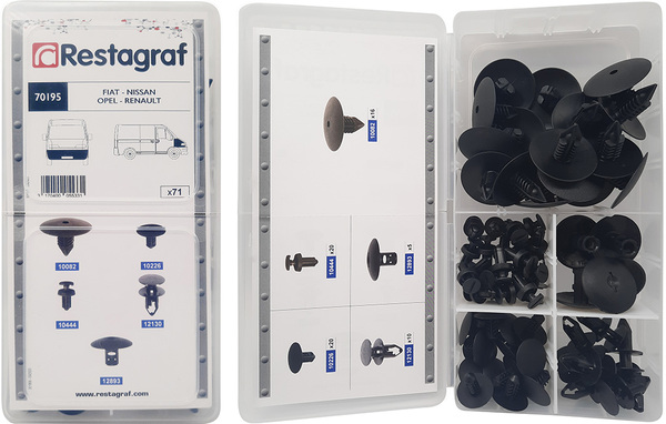 Restagraf Assortiment, bevestigingsmiddelen 70195
