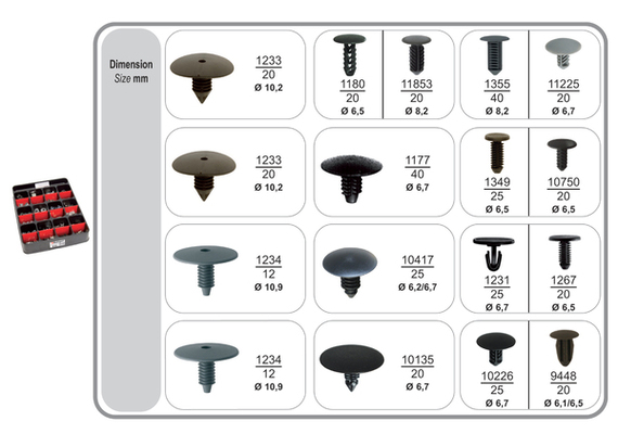 Restagraf Assortiment, bevestigingsmiddelen 70402