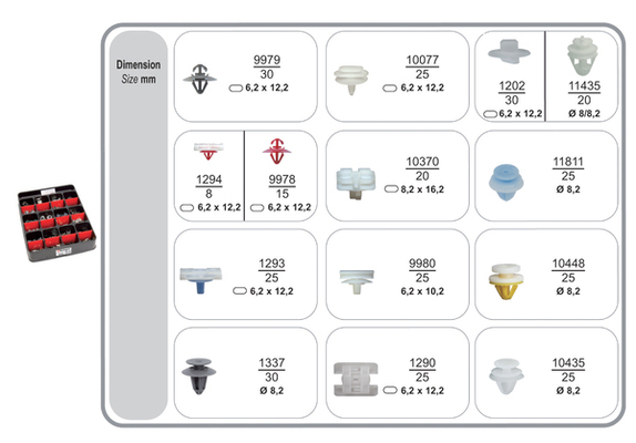 Restagraf Assortiment, bevestigingsmiddelen 70419
