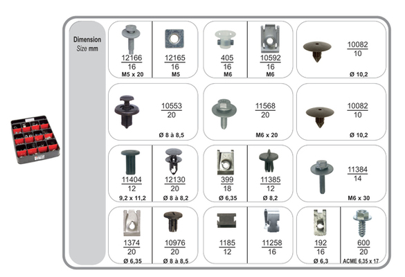 Restagraf Assortiment, bevestigingsmiddelen 70430