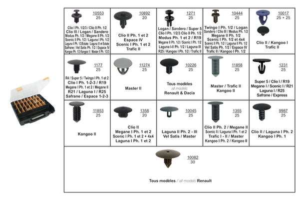 Restagraf Assortiment, bevestigingsmiddelen 83
