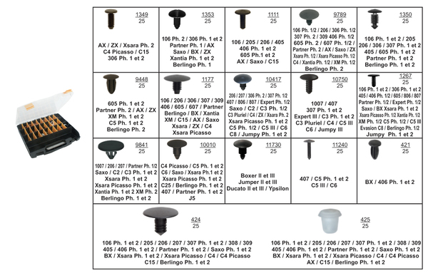 Restagraf Assortiment, bevestigingsmiddelen 86