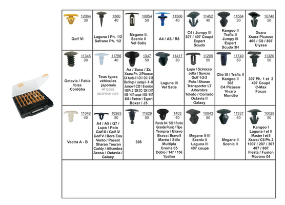 Restagraf Assortiment, bevestigingsmiddelen 92