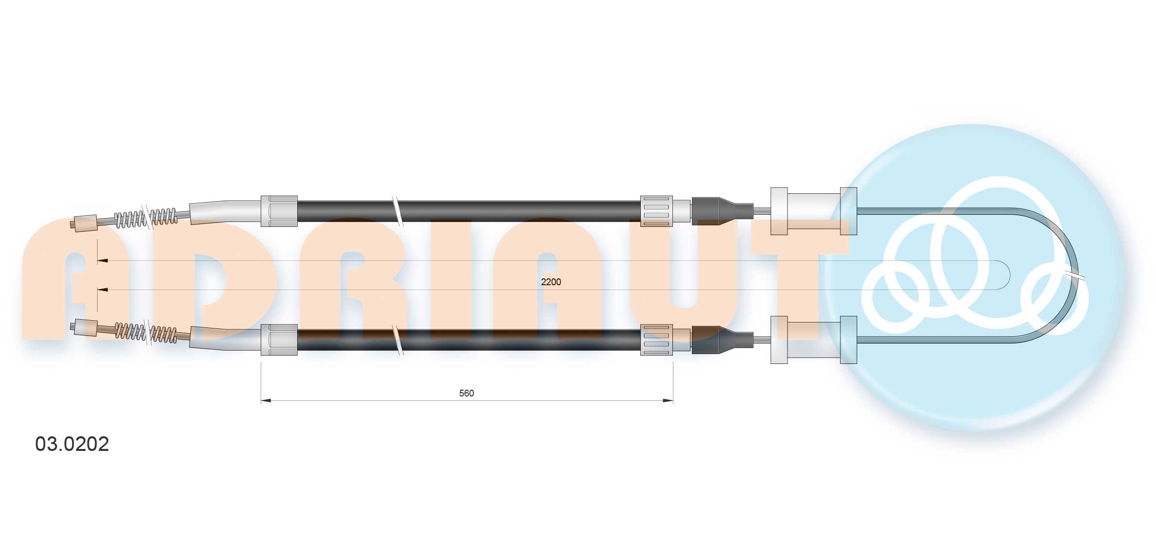 Adriauto Handremkabel 03.0202