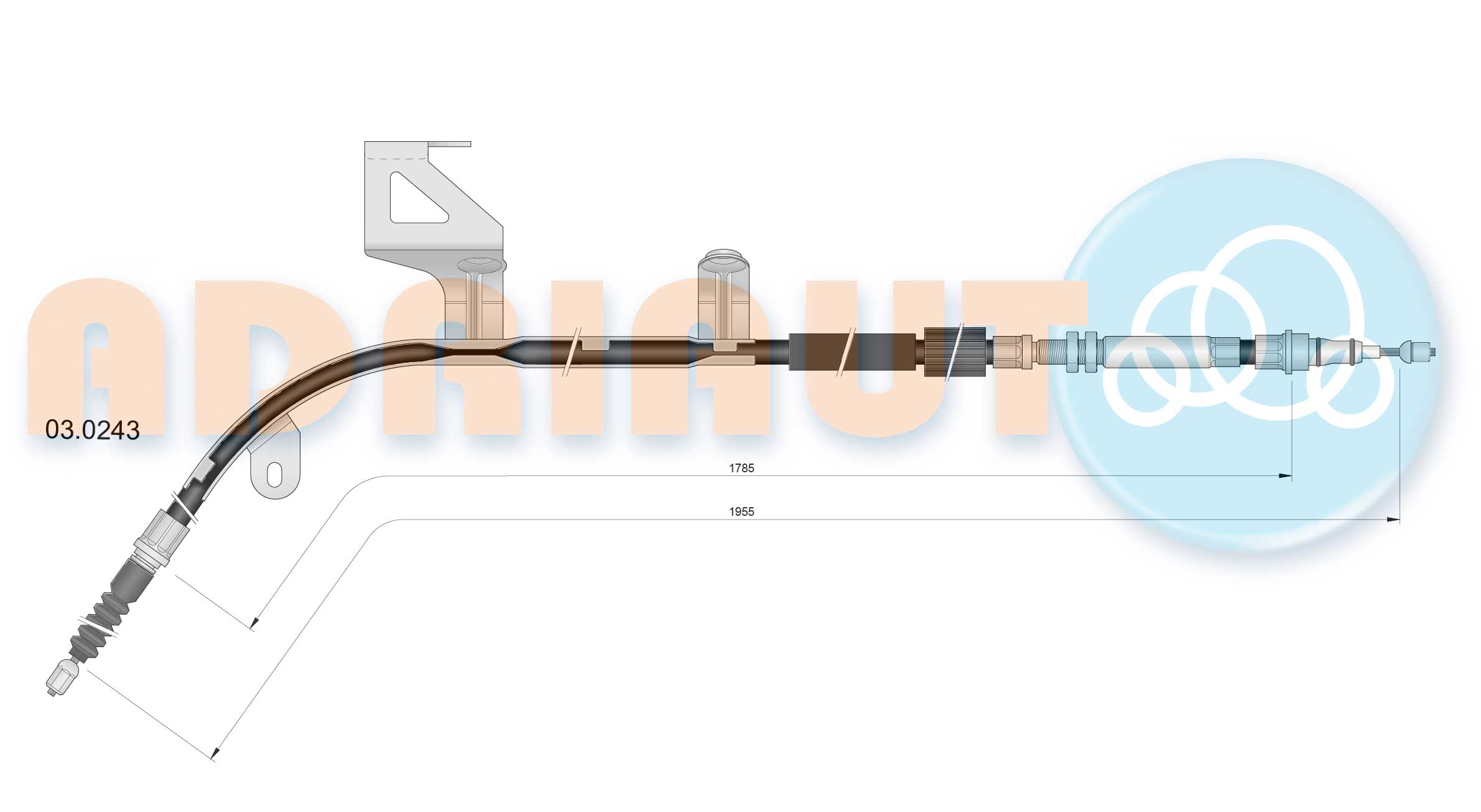 Adriauto Handremkabel 03.0243