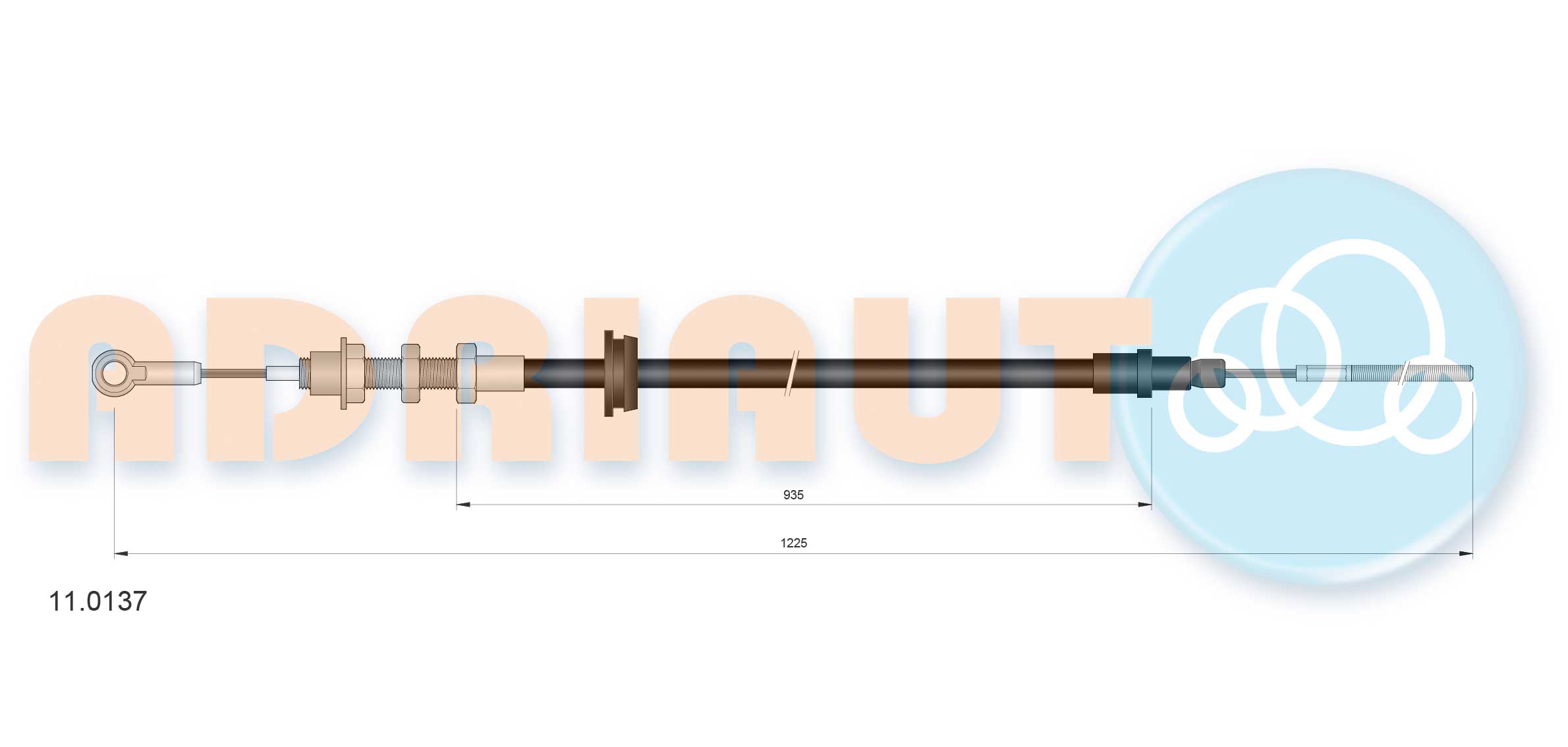 Adriauto Koppelingskabel 11.0137